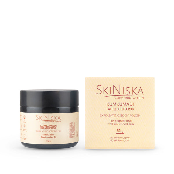 SKINISKA KumKumadi Face and Body Scrub - Exfoliating Body Polish